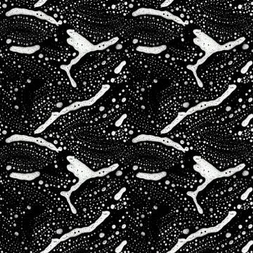 Seamless pattern of soap wash sponge stains on black Stock Illustration