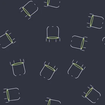 Seamless pattern soar trampoline jumping cartoon vector Stock Illustration
