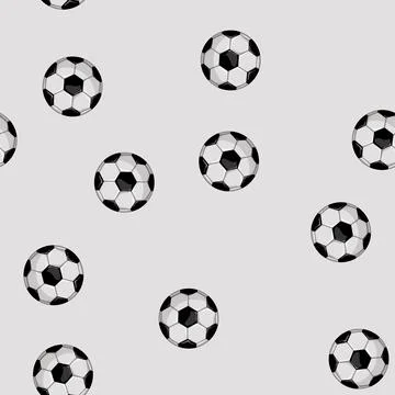 Seamless pattern soccer ball sport cartoon vector color イラスト素材