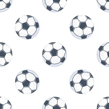 Seamless pattern of soccer balls creating a sporty backdrop for football fans Illustrazione stock