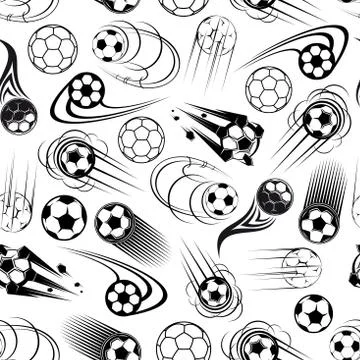 Seamless pattern of soccer balls Stockillustratie