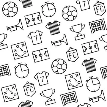 Seamless pattern soccer theme, for use as background or wallpaper and wrappin Illustrazione stock