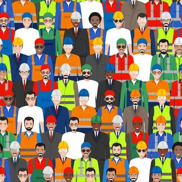 Seamless pattern social, teamwork and working team concept Stock Illustration