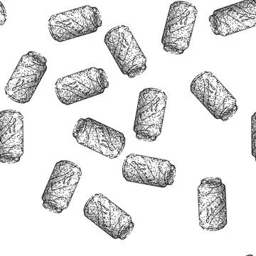 Seamless pattern soda drink sketch hand drawn Illustrazione stock
