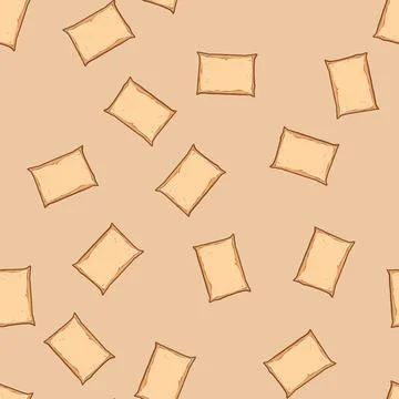 Seamless pattern sofa throw pillows cartoon vector Illustrazione stock