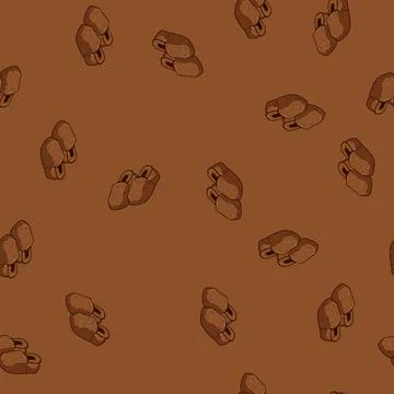 Seamless pattern soft baby booties cartoon vector Stock Illustration