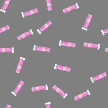 Seamless pattern soft cotton pad cartoon vector Stock Illustration