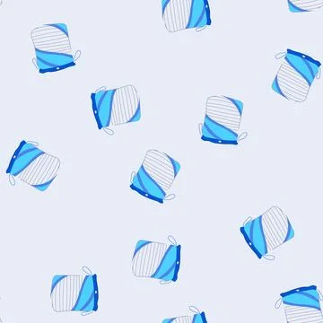 Seamless pattern soft cotton pads cartoon vector Stock Illustration