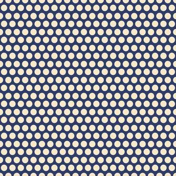 Seamless pattern of soft cream polka dots on a blue background for fabric, .. Stock Illustration