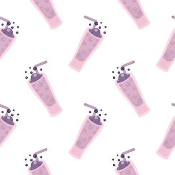 Seamless pattern of soft drinks Stock Illustration