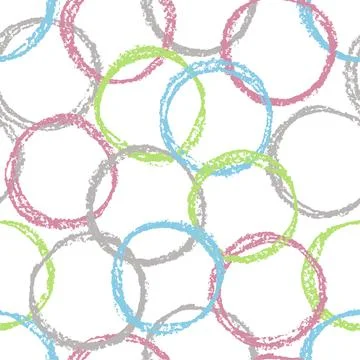 Seamless pattern with soft pastel color round forms 库存插图