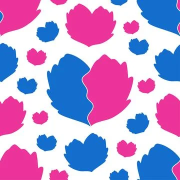 Seamless pattern soft toy broken heart. Blue, pink Stock Illustration