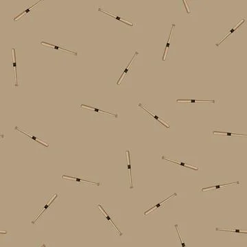 Seamless pattern softball bat baseball cartoon vector Illustration