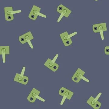 Seamless pattern software facial recognition lock cartoon vector Stock Illustration