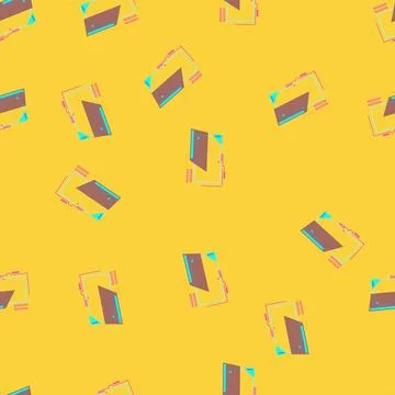 Seamless pattern software tech banner cartoon vector Illustrazione stock