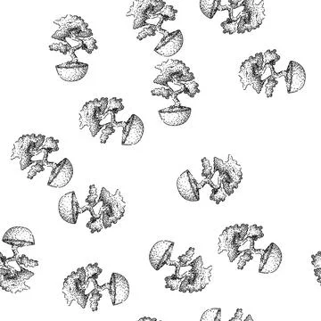 Seamless pattern soil bonzai tree sketch hand drawn black イラスト素材