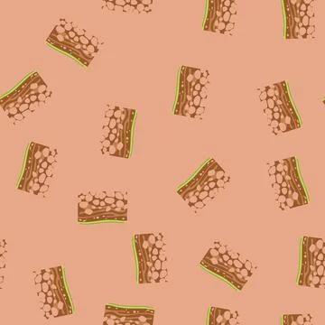 Seamless pattern soil layers cross section with ground structure 스톡 일러스트