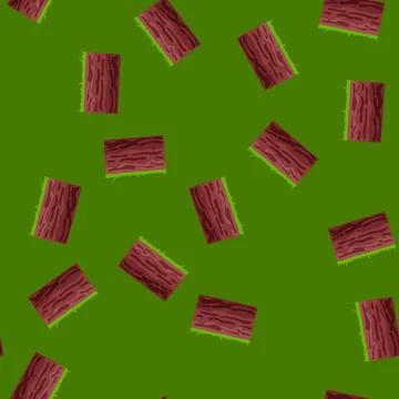 Seamless pattern soil layers with green grass cross section Stock Illustration