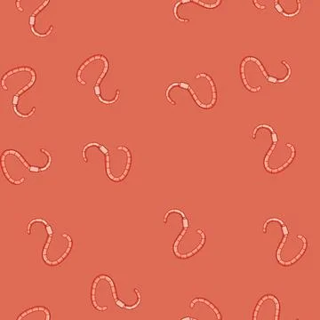 Seamless pattern soil worm cartoon vector Stock Illustration