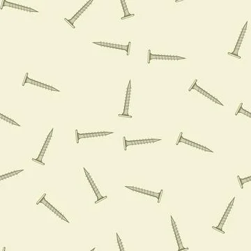 Seamless pattern solar roofing screw cartoon vector Stock Illustration