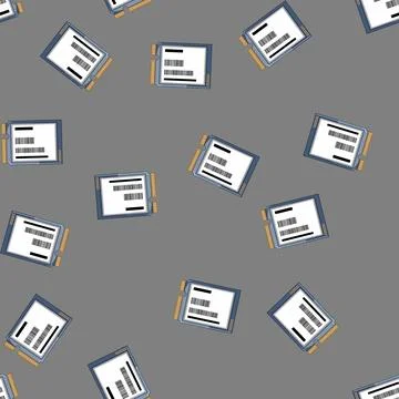 Seamless pattern solid ssd storage cartoon vector Stockillustratie