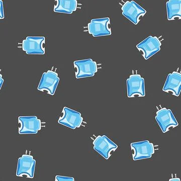 Seamless pattern solution iv fluid bag cartoon vector Stock Illustration