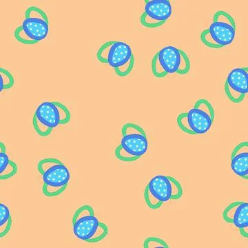 Seamless pattern soother pacifier baby cartoon vector Stock Illustration