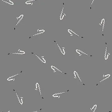 Seamless pattern soprano saxophone cartoon vector Stockillustratie