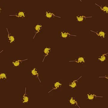 Seamless pattern sorcery magic stick cartoon vector Stock Illustration
