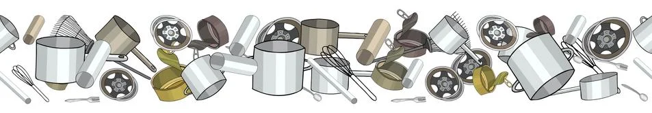 Seamless pattern with sorted garbage isolated on white background. Stock Illustration