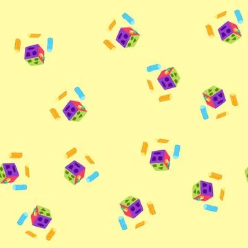 Seamless pattern sorting stacking toy cartoon vector Stock Illustration