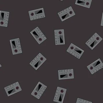 Seamless pattern sound digital amplifier cartoon vector Illustrazione stock