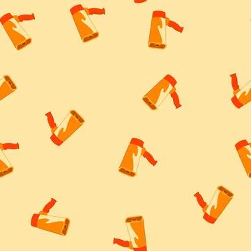 Seamless pattern sound megaphone cartoon vector Stock Illustration