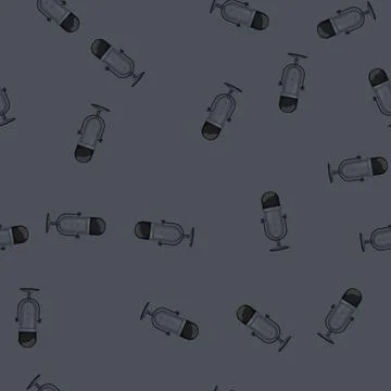 Seamless pattern sound mic microphone music cartoon vector イラスト素材
