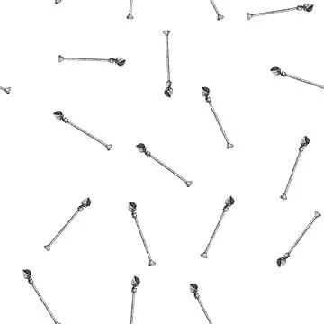 Seamless pattern sound microphone sketch hand drawn Stock Illustration