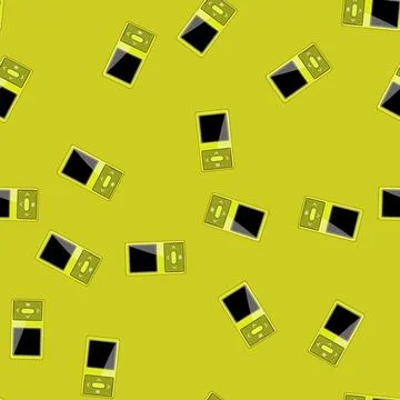 Seamless pattern sound mp3 player cartoon vector 스톡 일러스트