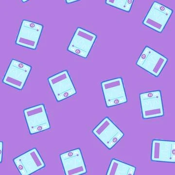 Seamless pattern sound mp3 player cartoon vector Stock Illustration