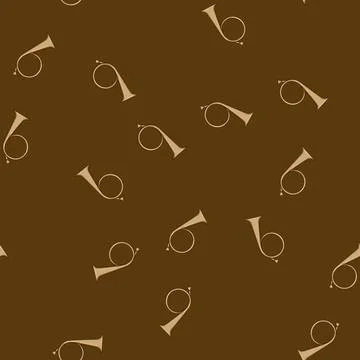 Seamless pattern sound post horn cartoon vector 스톡 일러스트