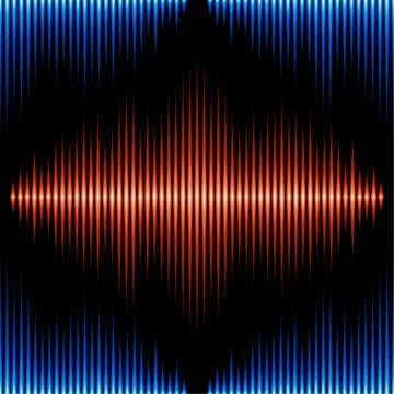 Seamless pattern with sound waveform Illustrazione stock