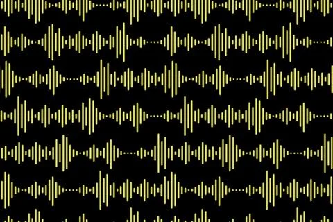 Seamless pattern of Sound waves Illustrazione stock