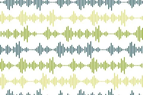 Seamless pattern of Sound waves 스톡 일러스트