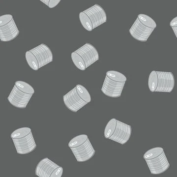 Seamless pattern soup tin can cartoon vector Stock Illustration