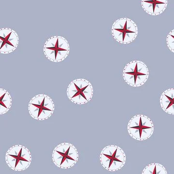 Seamless pattern south nautical compass cartoon vector Stockillustratie