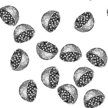 Seamless pattern soya bean food bowl sketch hand drawn Stock Illustration