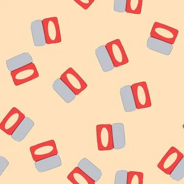 Seamless pattern spa eye cream cartoon vector Illustrazione stock