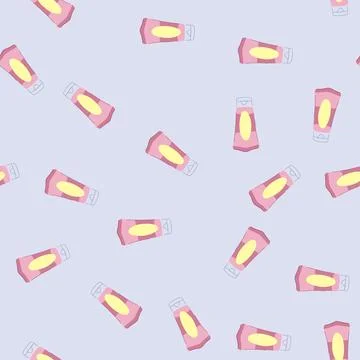 Seamless pattern spa hand cream cartoon vector Stock Illustration