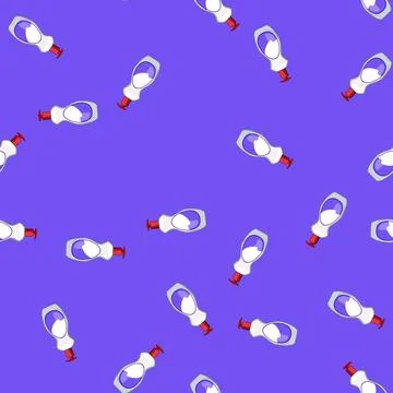 Seamless pattern spa lotion cartoon vector sign color Stock Illustration