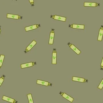 Seamless pattern spa massage oil cartoon vector Stock Illustration