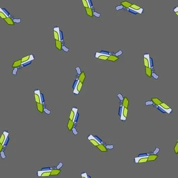 Seamless pattern space blaster gun cartoon vector Illustrazione stock