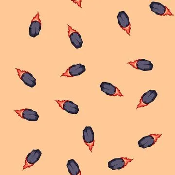 Seamless pattern space falling meteor cartoon vector イラスト素材